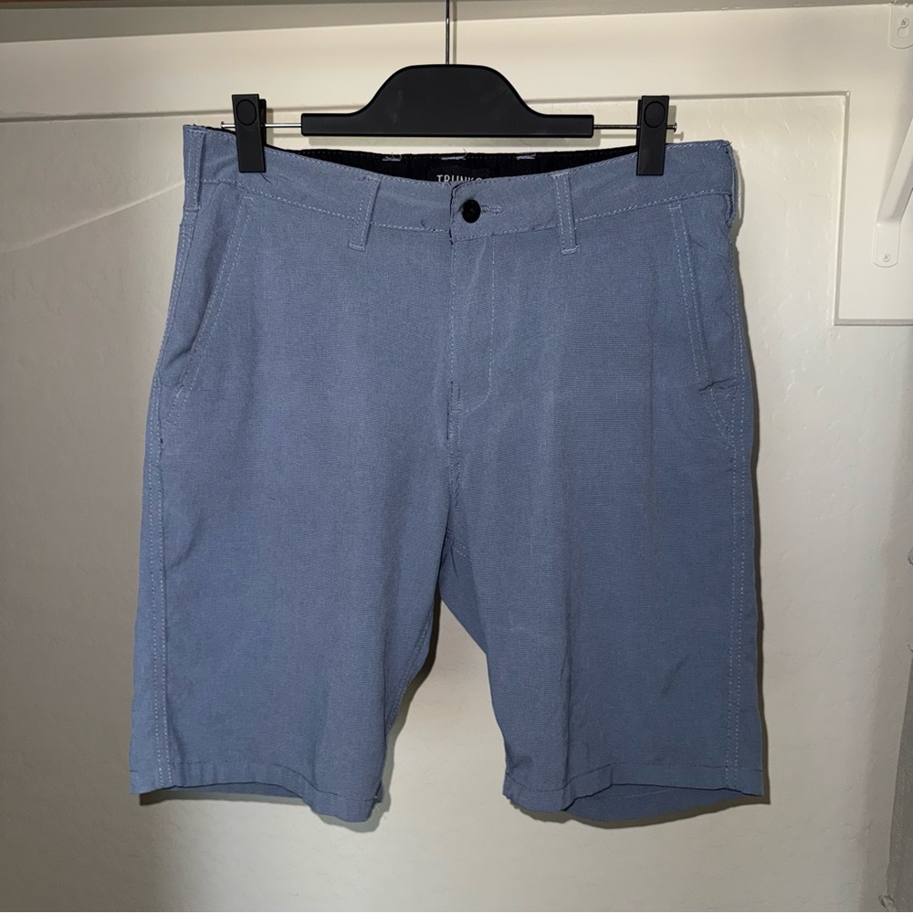 Blue Athletic Shorts with Lightweight Fabric
